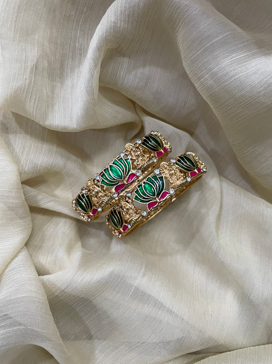 Lotus Lakshmi Bangles (1 pair)