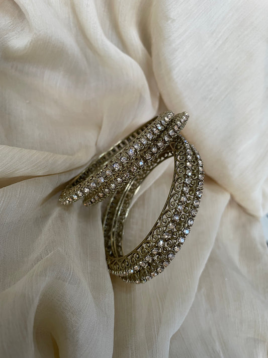 Mehndi Base Stone Bangle (4pc)