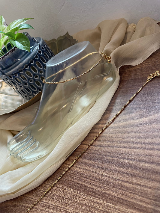 Minimalist Brass Anklets