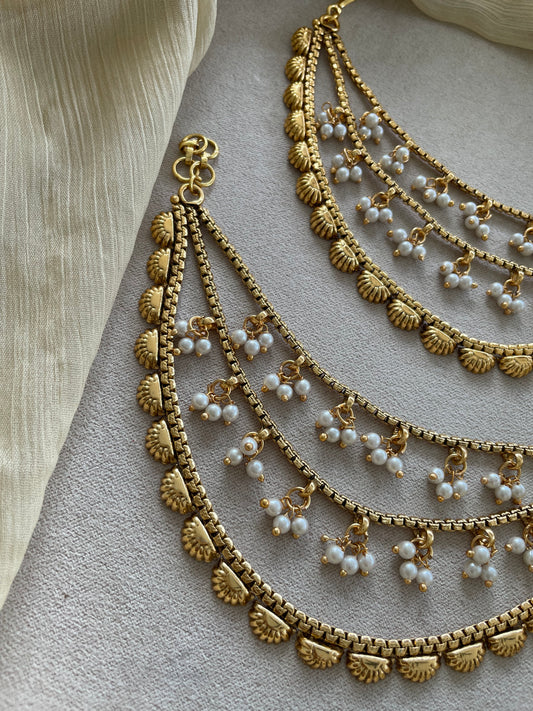 Golden Layered Pearl Mattal - Design C
