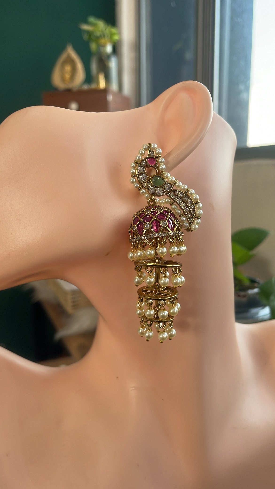 Mayura Kemp Layered Jhumka
