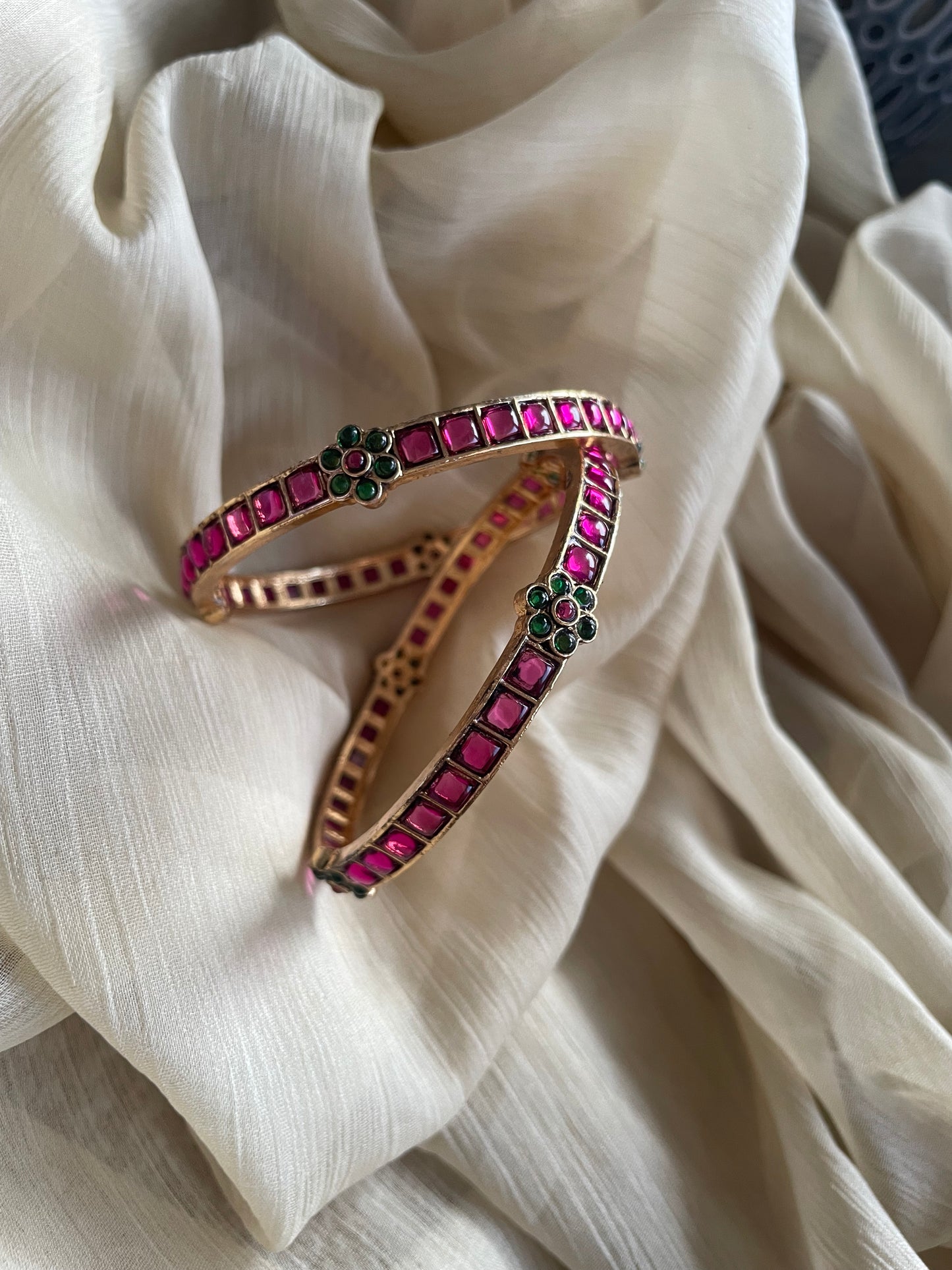 Ruby Bloom Kemp Bangles