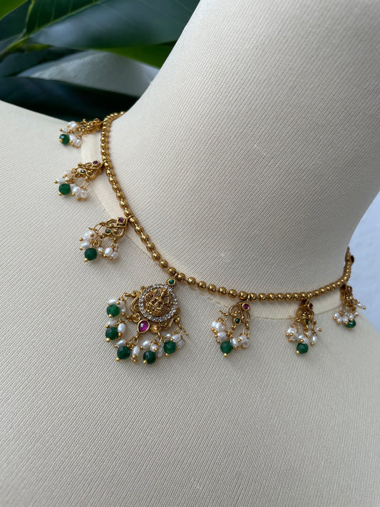 Lakshmi Pearl Drop Necklace Set