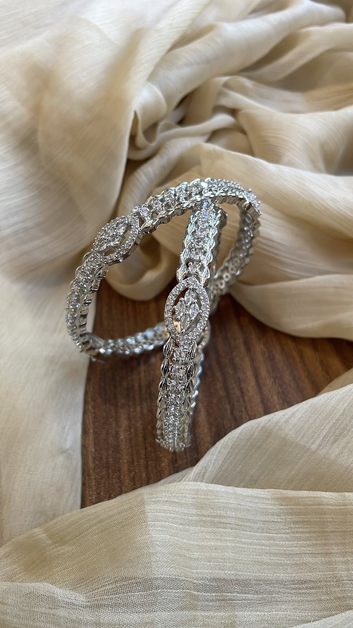 Designer Silver Ad Bangle