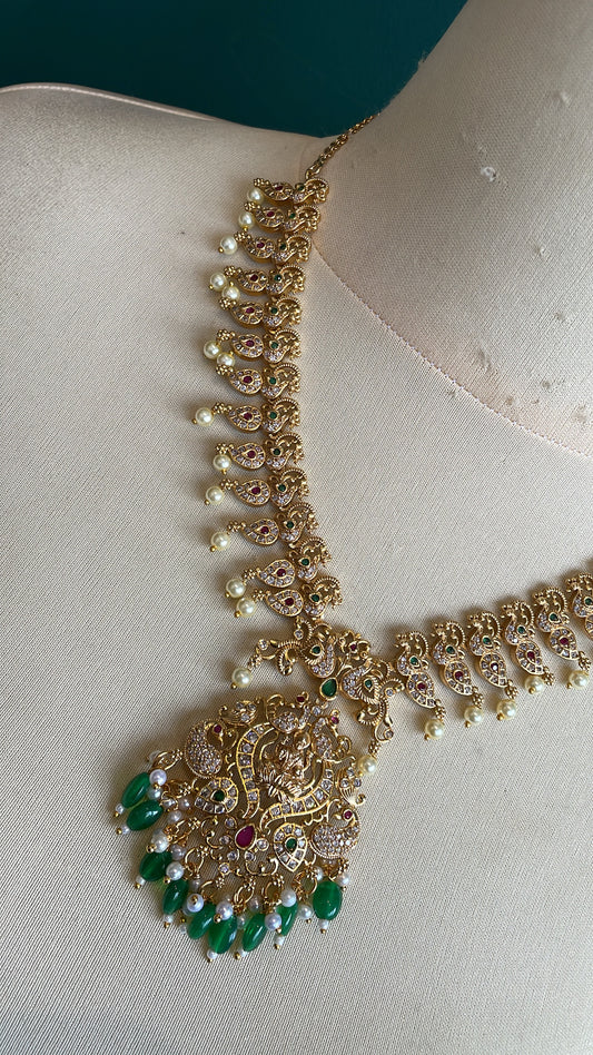 Premium Ad Lakshmi Chest-Length Haram Set