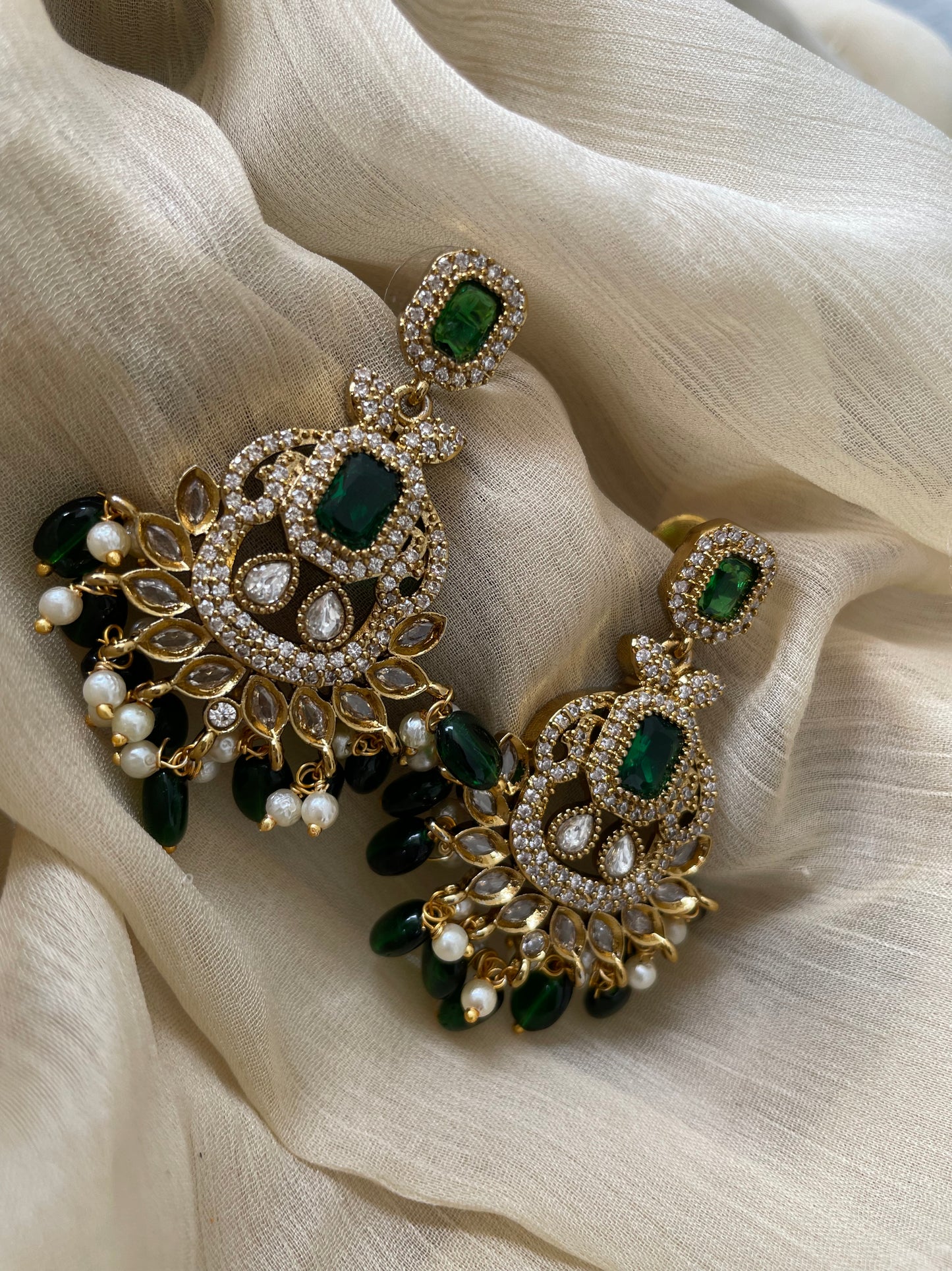 Victorian AD Earrings (Green)