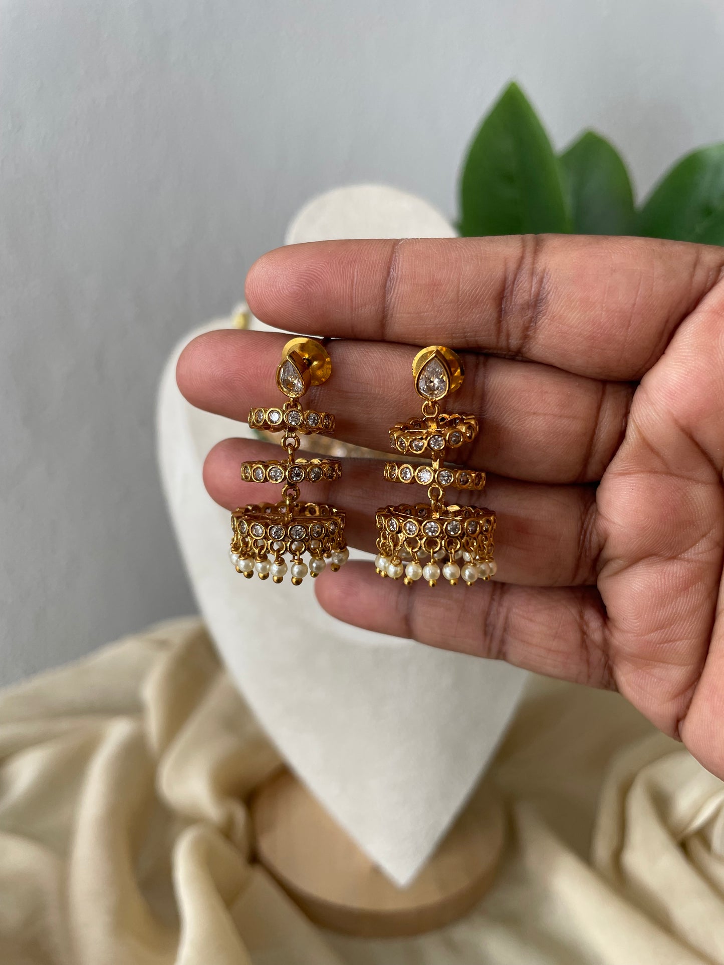 Premium Designer Hasli with Ad Teardrop Charms