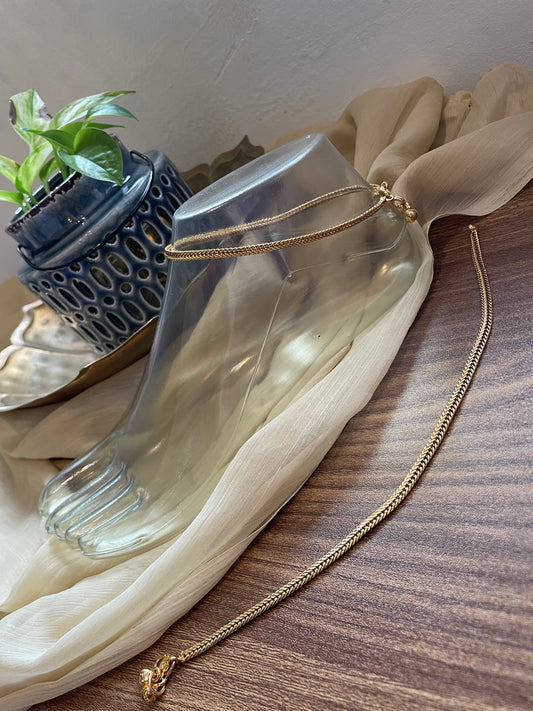 Minimalist Brass Anklets