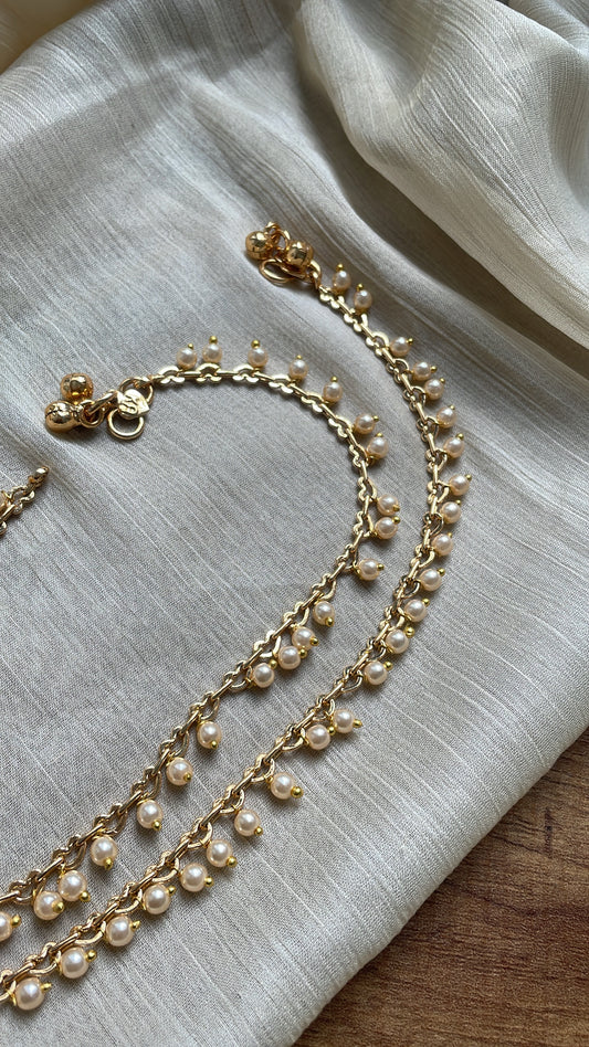 Premium Brass Metal Pearl Drop