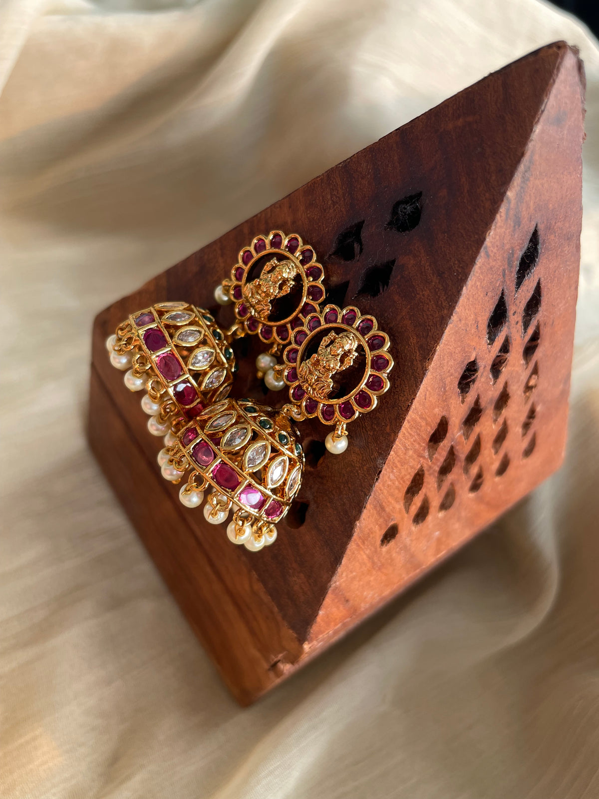 Premium Kemp Lakshmi Jhumka - Code: ADKJ03
