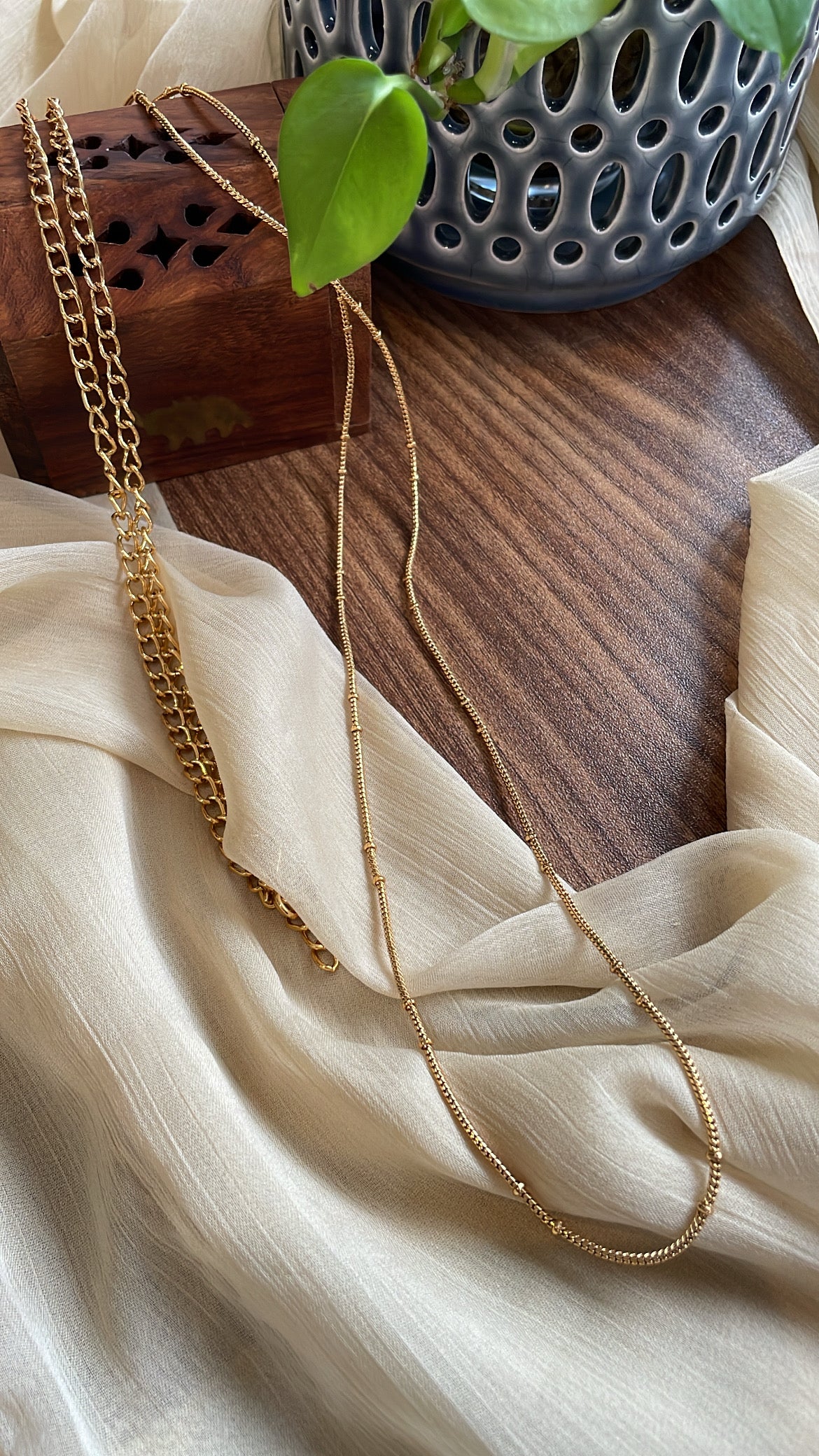 Minimalist Brass Metal Hip Chain