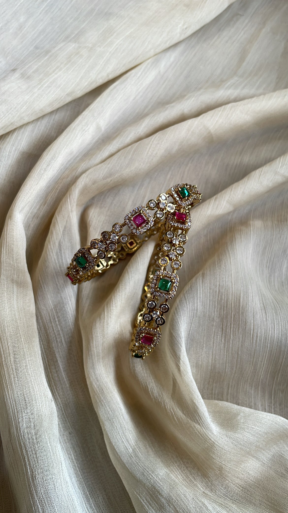 Premium Ruby Green Ad Bangle