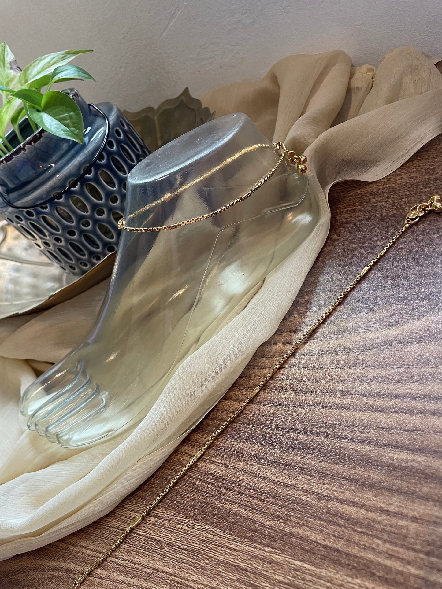 Minimalist Brass Anklets