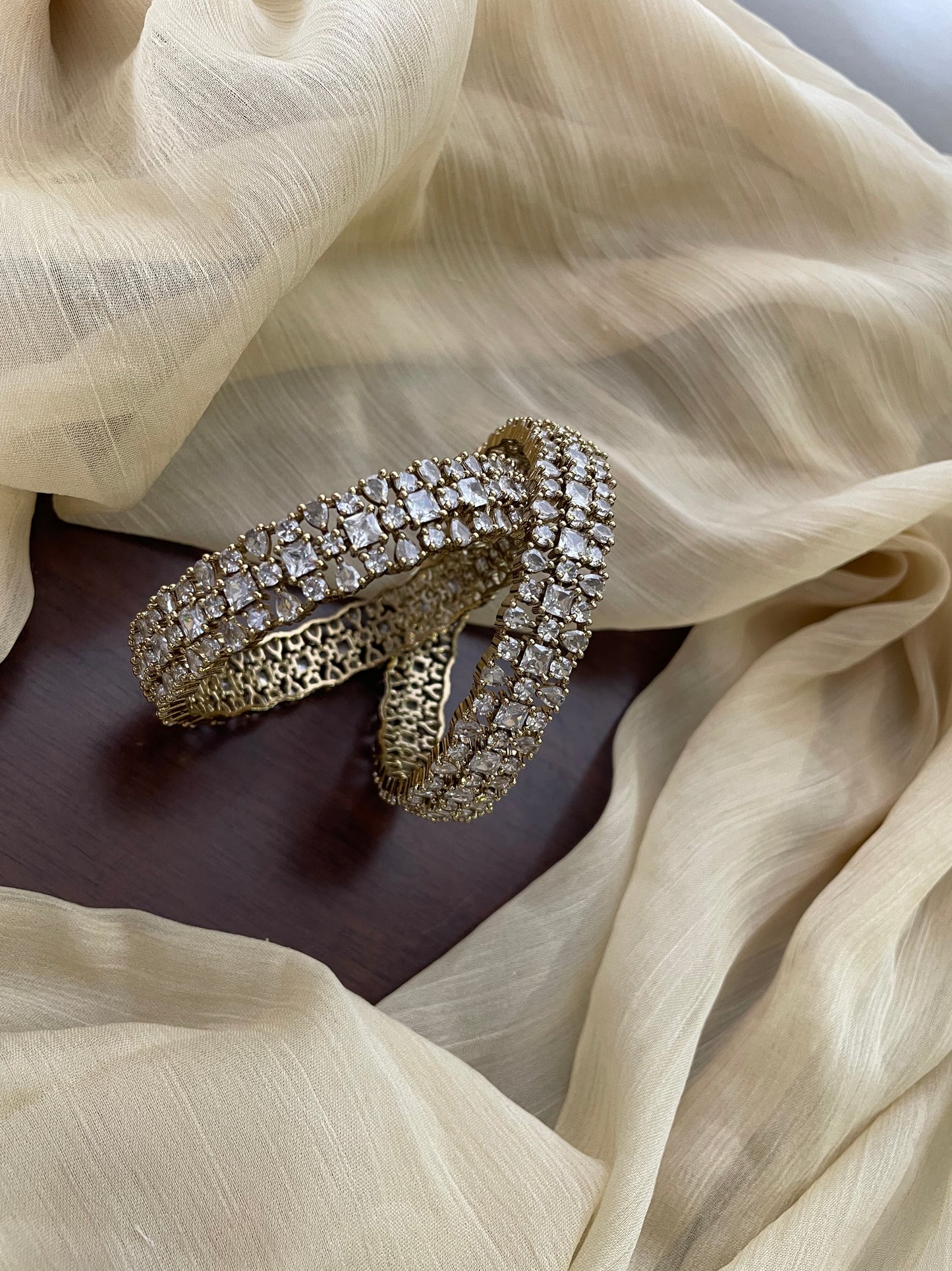 Premium AD Bangles (1 pair)