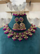 Mehndi Set with Earrings and Tikka (Purple)