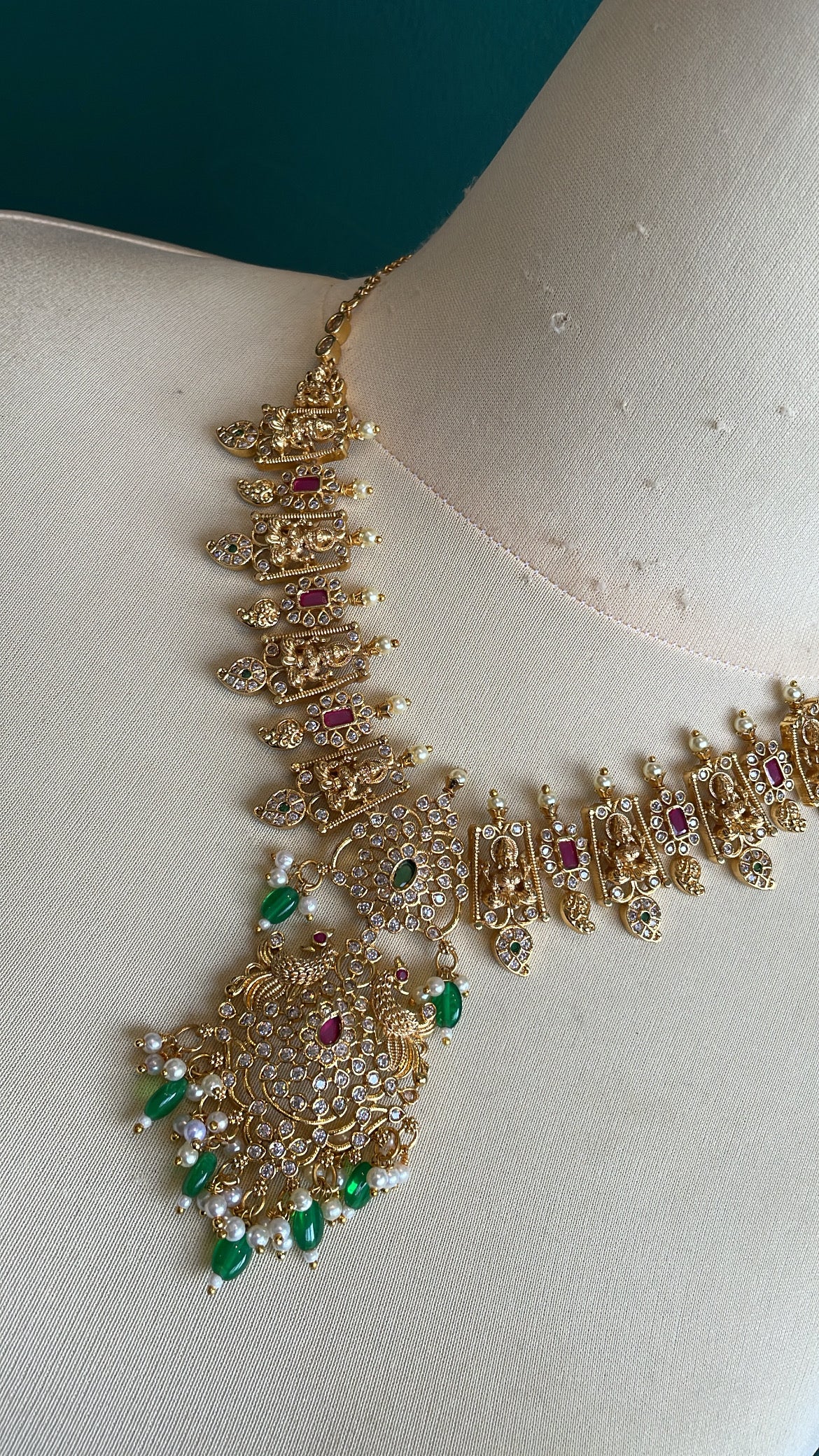 Premium Ad Lakshmi Chest-Length Haram Set