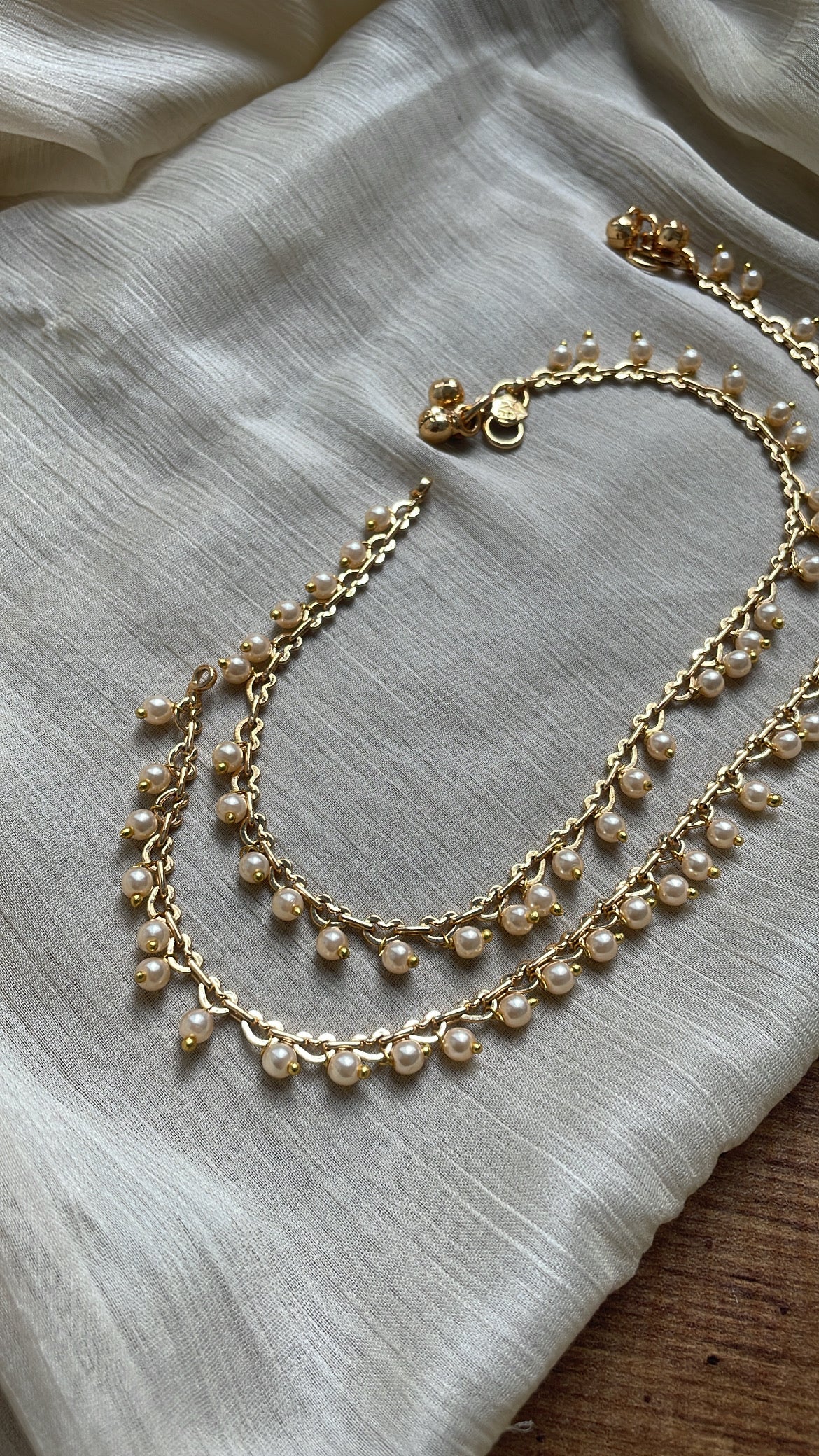 Premium Brass Metal Pearl Drop