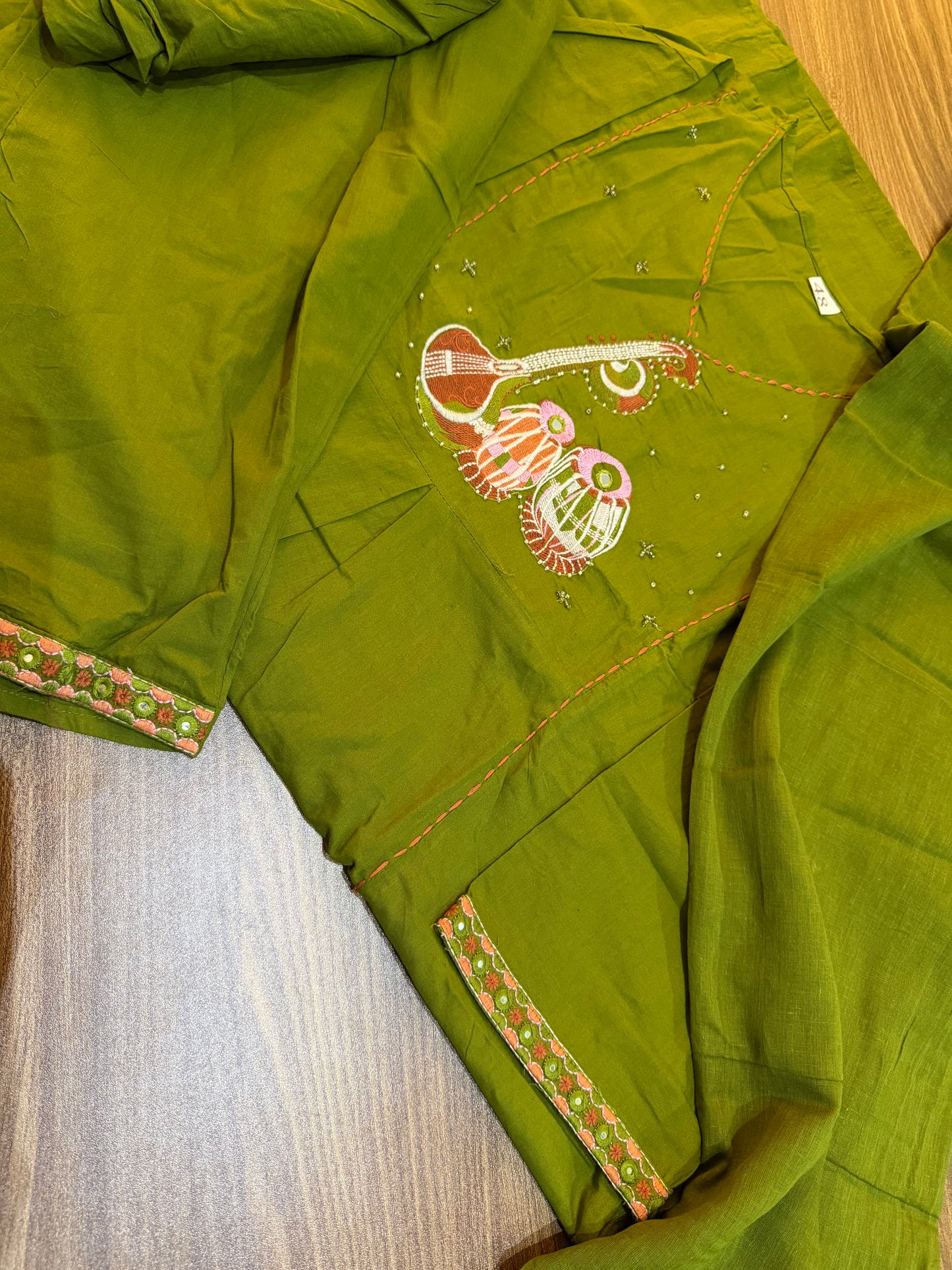 3-Piece Cotton Suit (Olive Green)