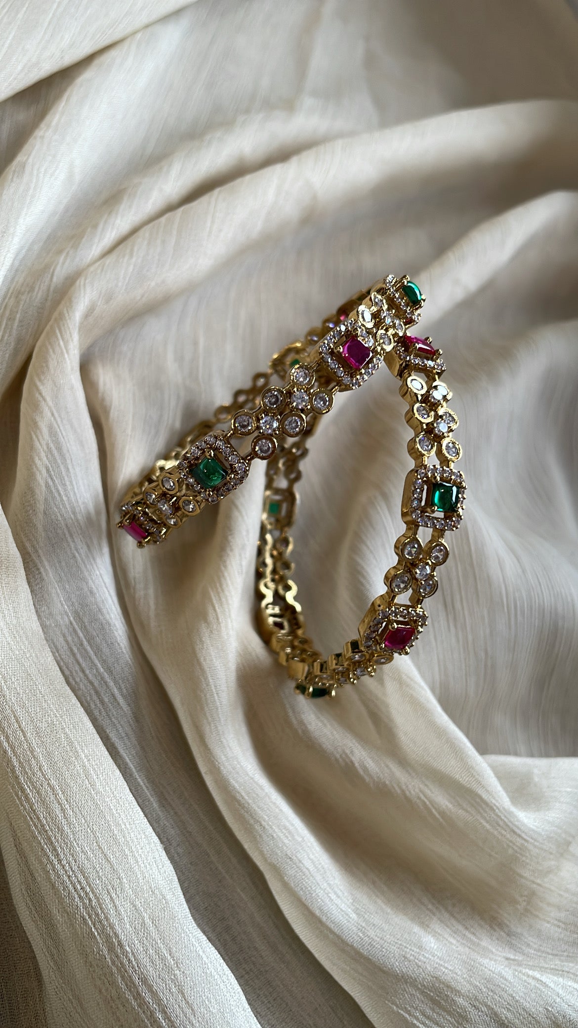 Premium Ruby Green Ad Bangle