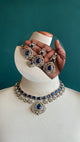Grand Mehndi Necklace Set With Earrings and Tikka