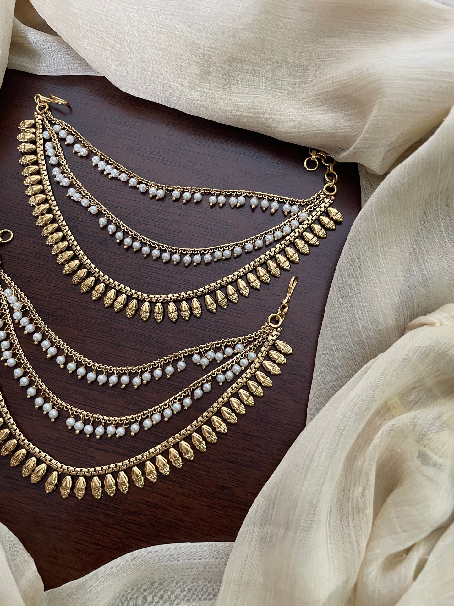 Golden Layered Pearl Mattal - Design G