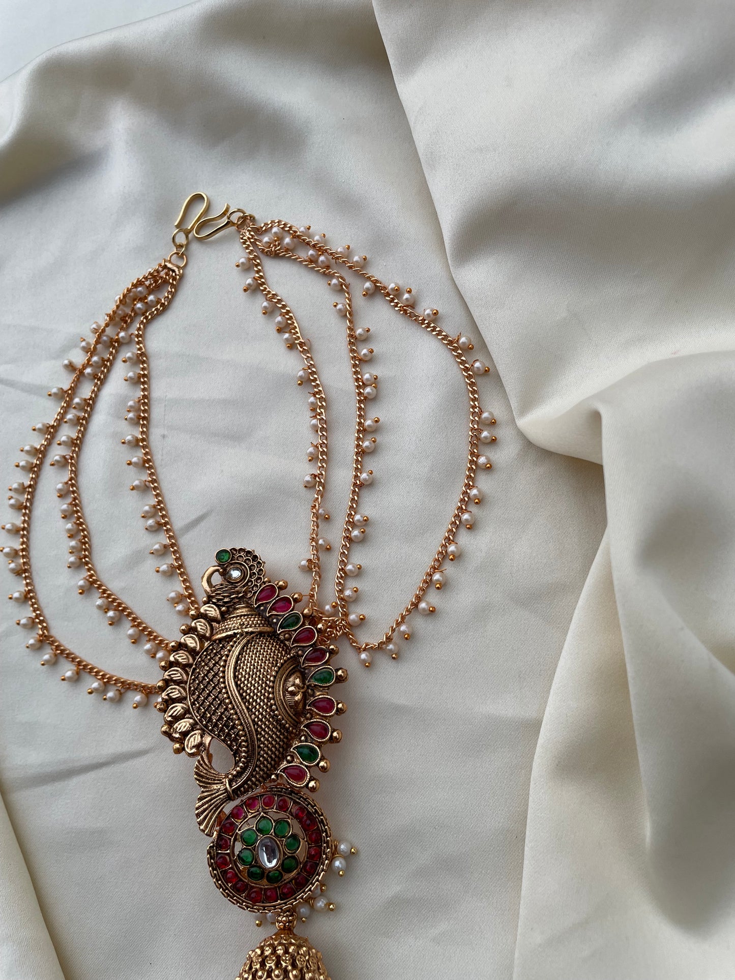 Matte Finish Mango Jada Billai with Chain