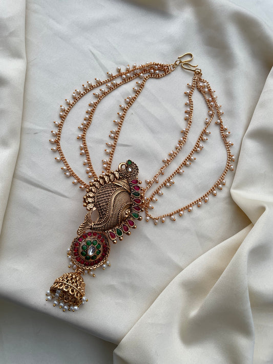 Matte Finish Mango Jada Billai with Chain