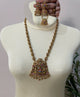 Premium Antique Gold Lakshmi Temple Harram Set