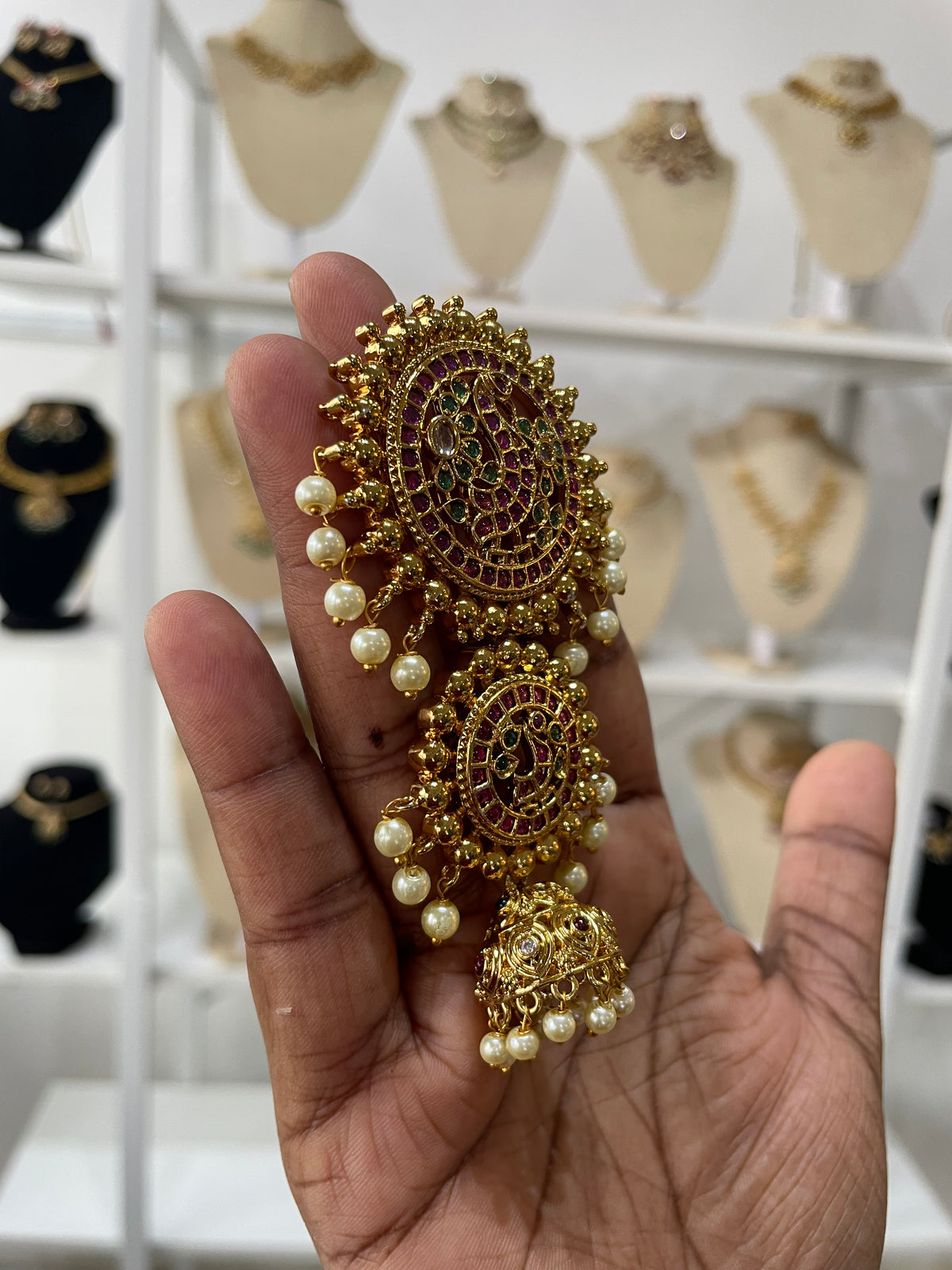 Premium Kemp Peacock Short Hair Choti