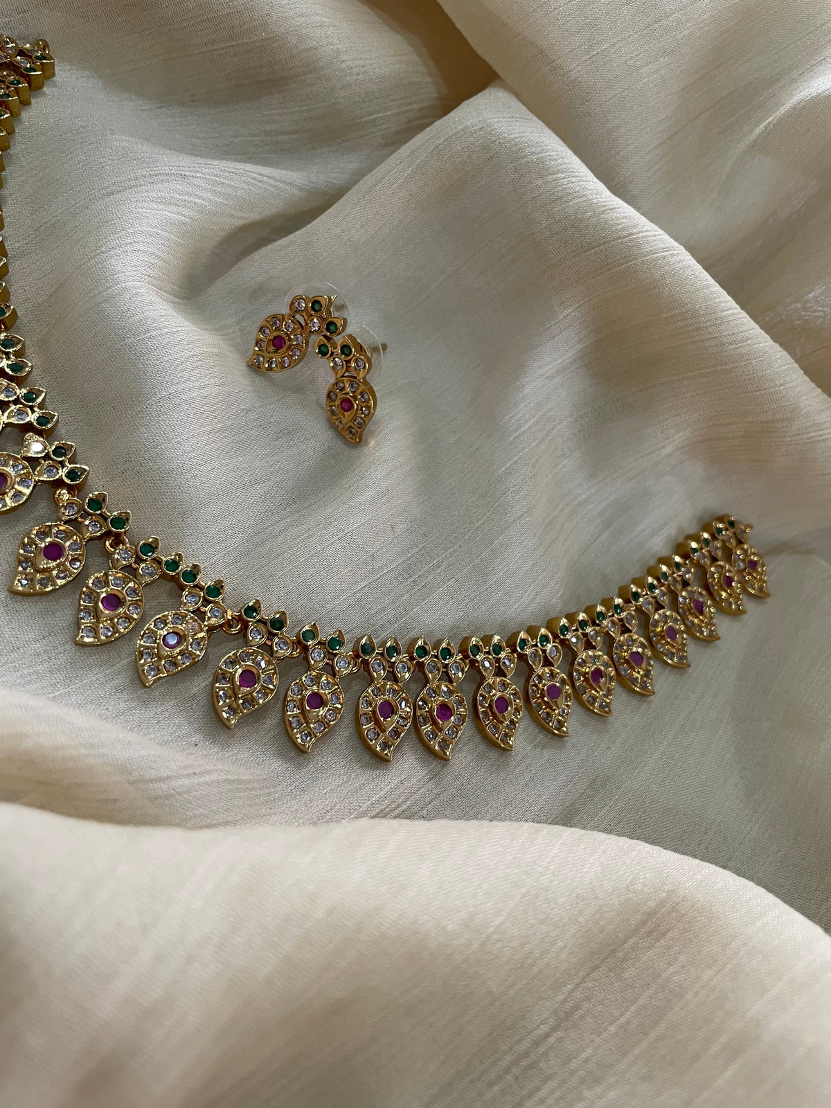 Classic Mango Design AD Necklace Set