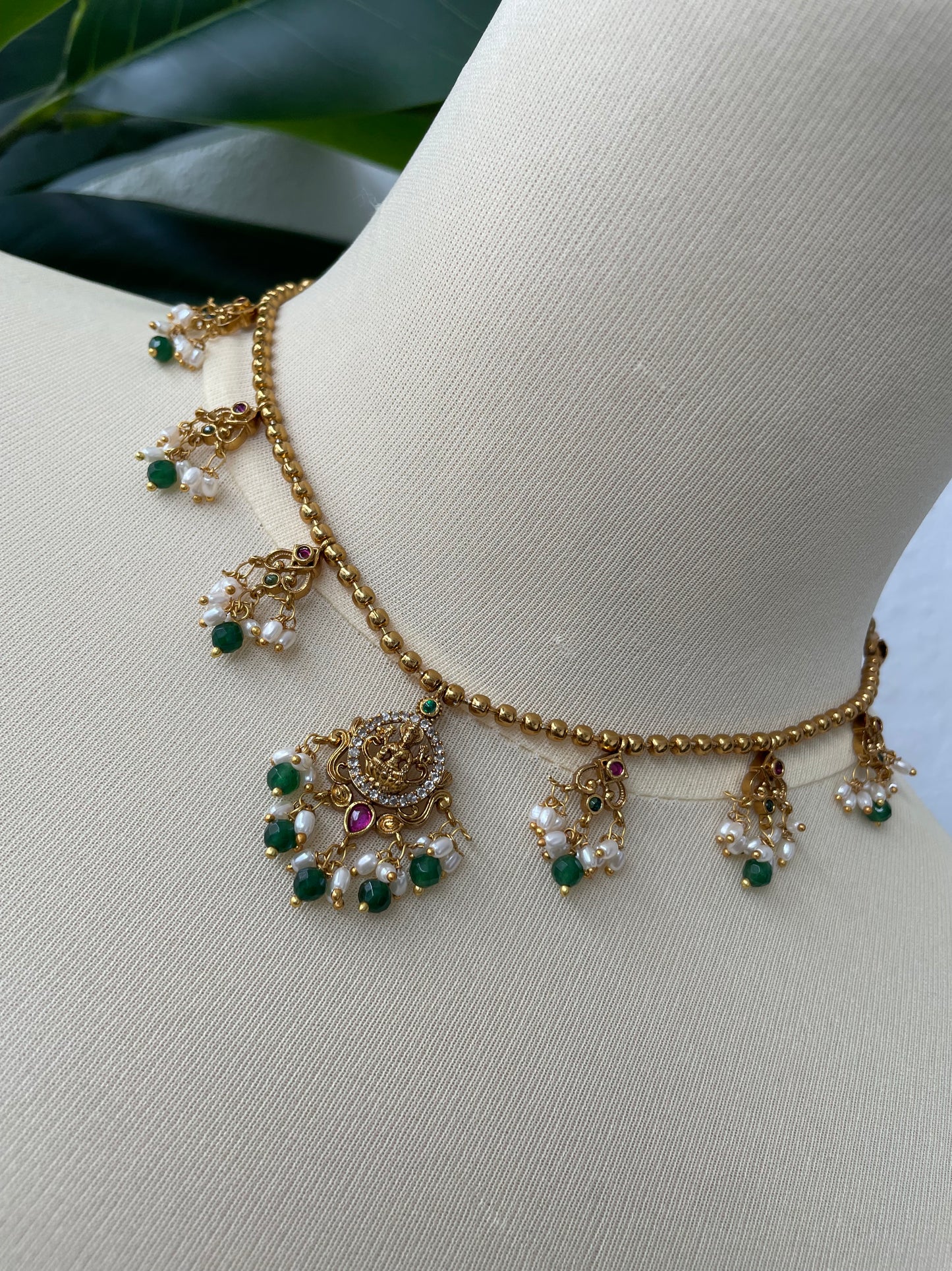 Lakshmi Pearl Drop Necklace Set