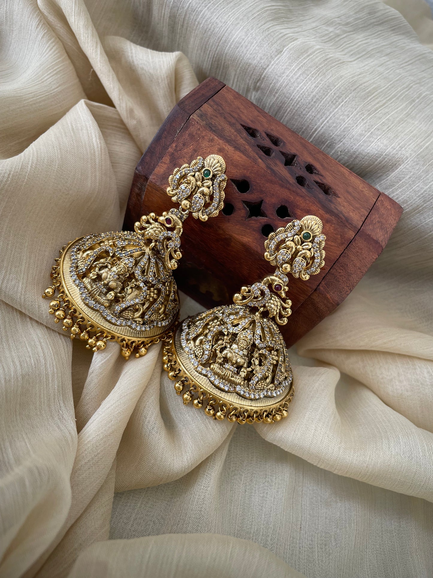 Premium Temple Nakshi Statement Jhumka