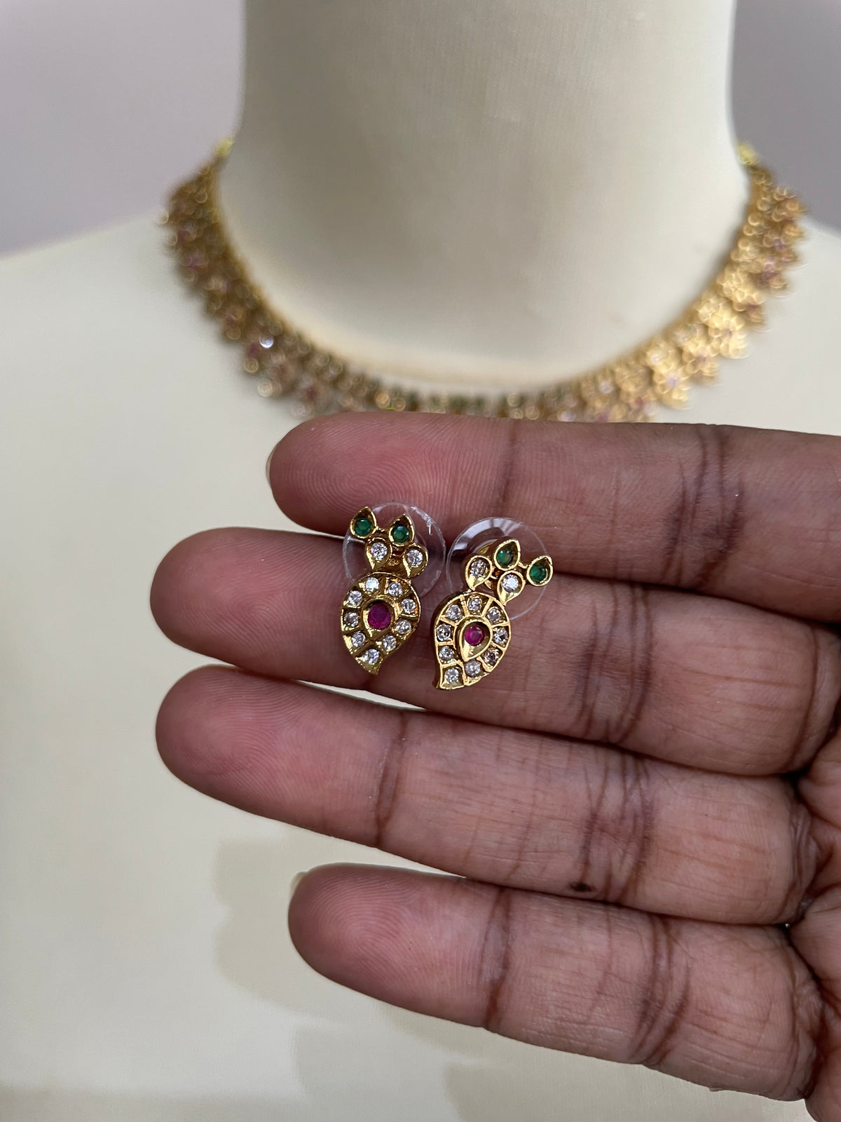 Classic Mango Design AD Necklace Set