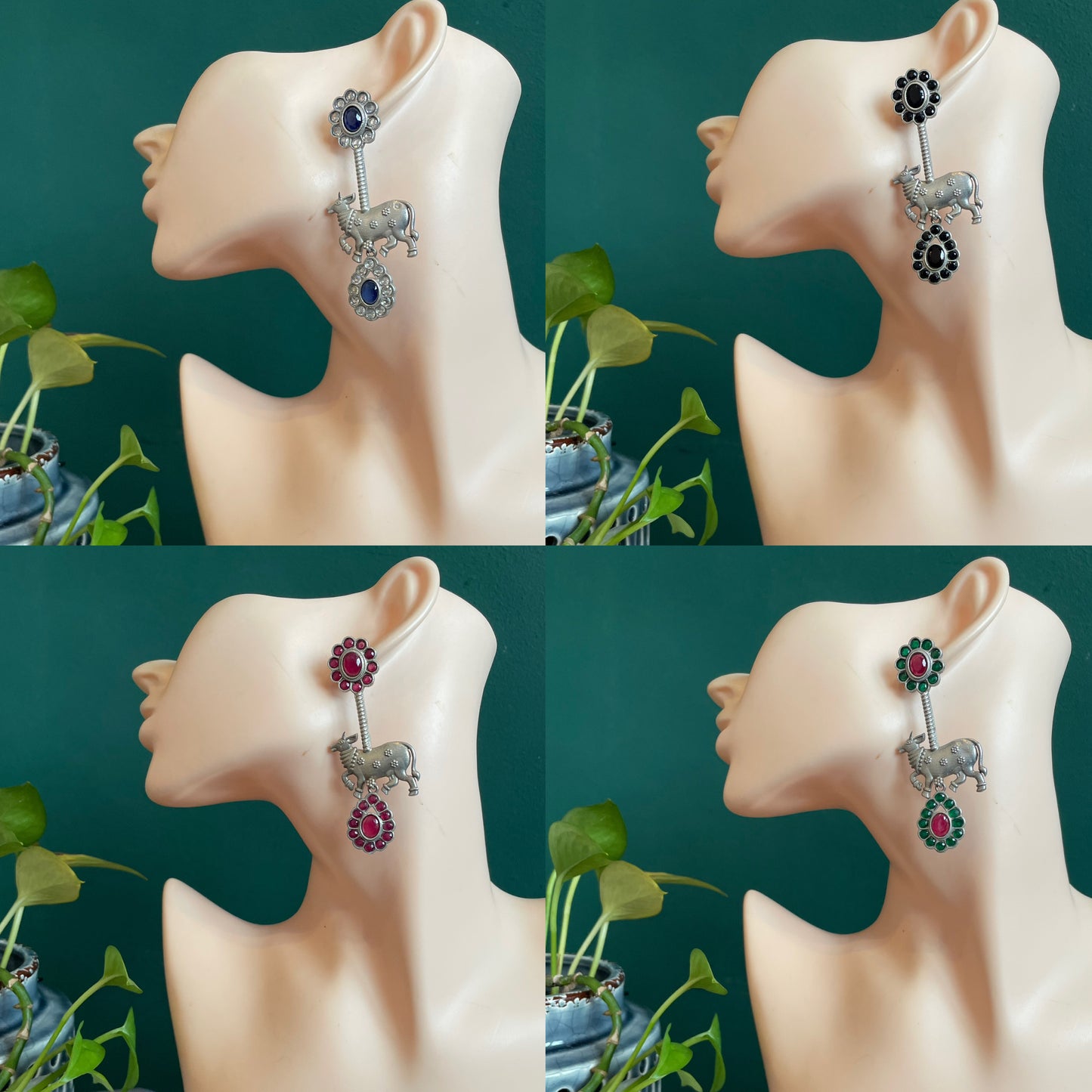 Nandi German Silver Danglers