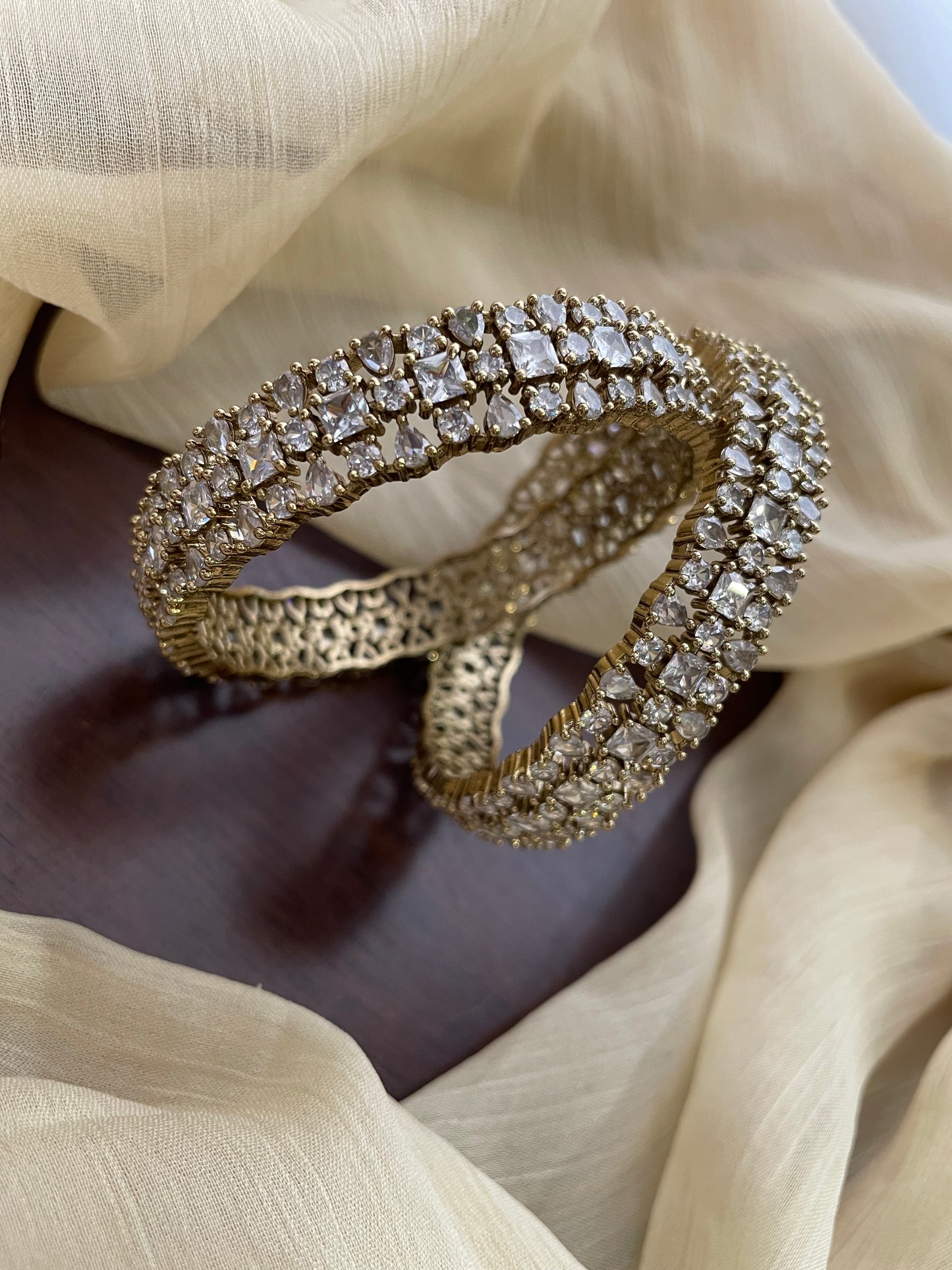 Premium AD Bangles (1 pair)