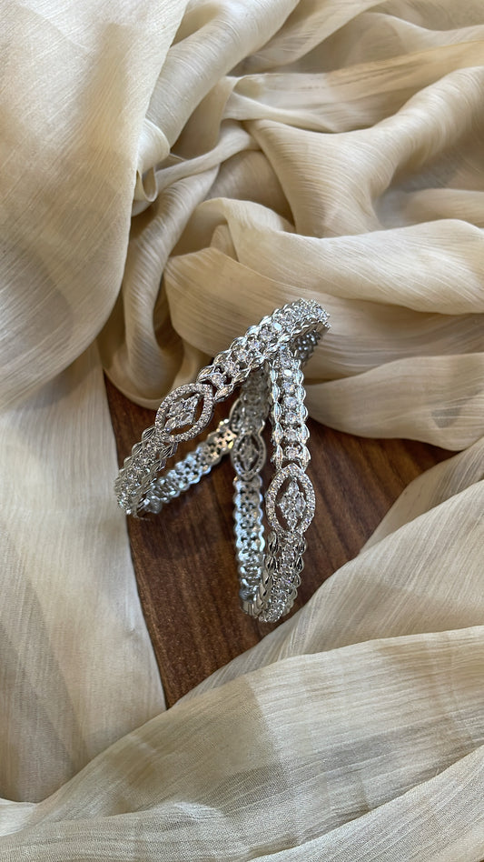 Designer Silver Ad Bangle