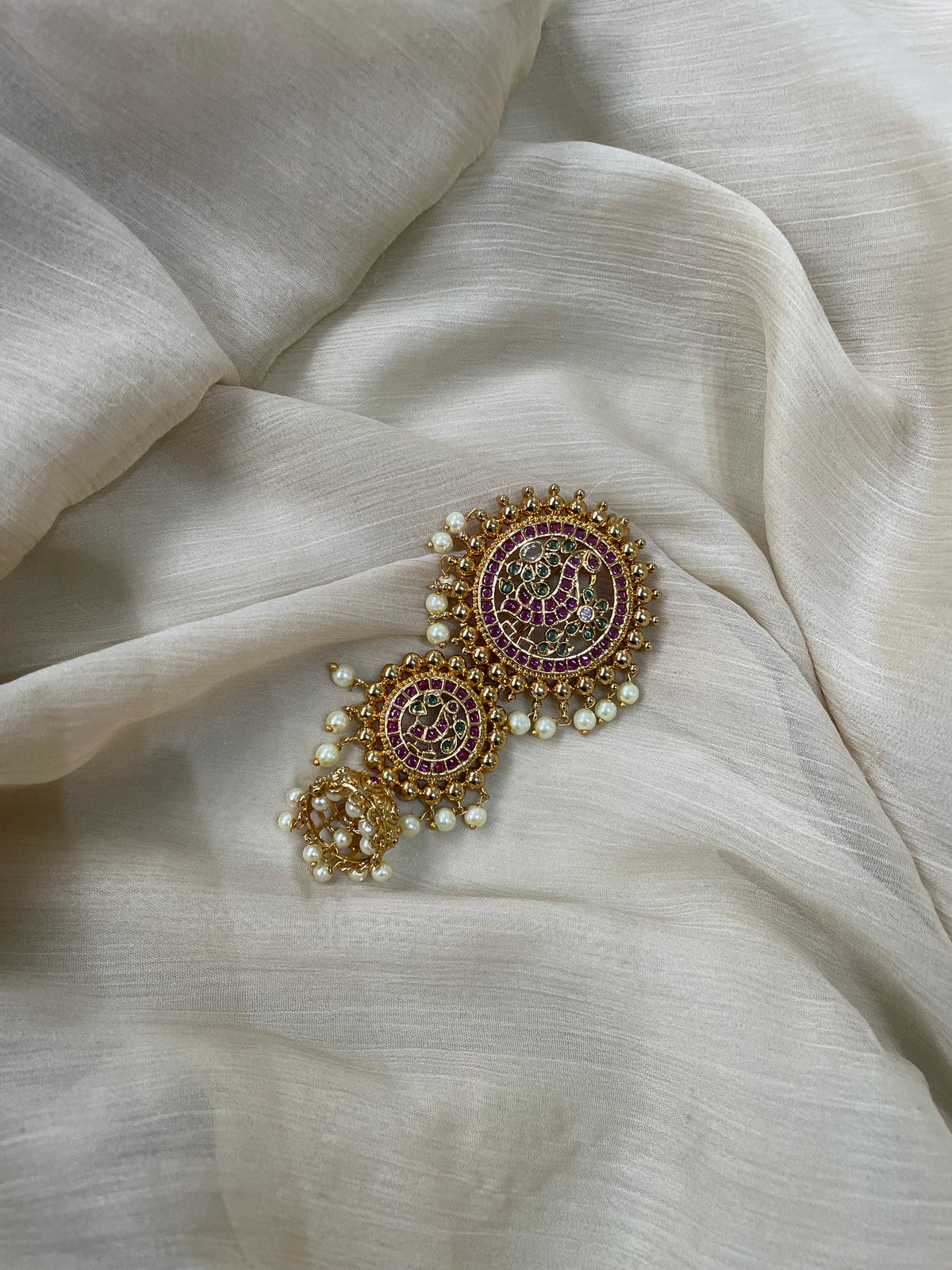 Premium Kemp Peacock Short Hair Choti