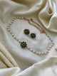 Emerald Bloom Pearl Necklace