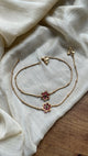 Premium Brass Metal Floral Charm Anklet