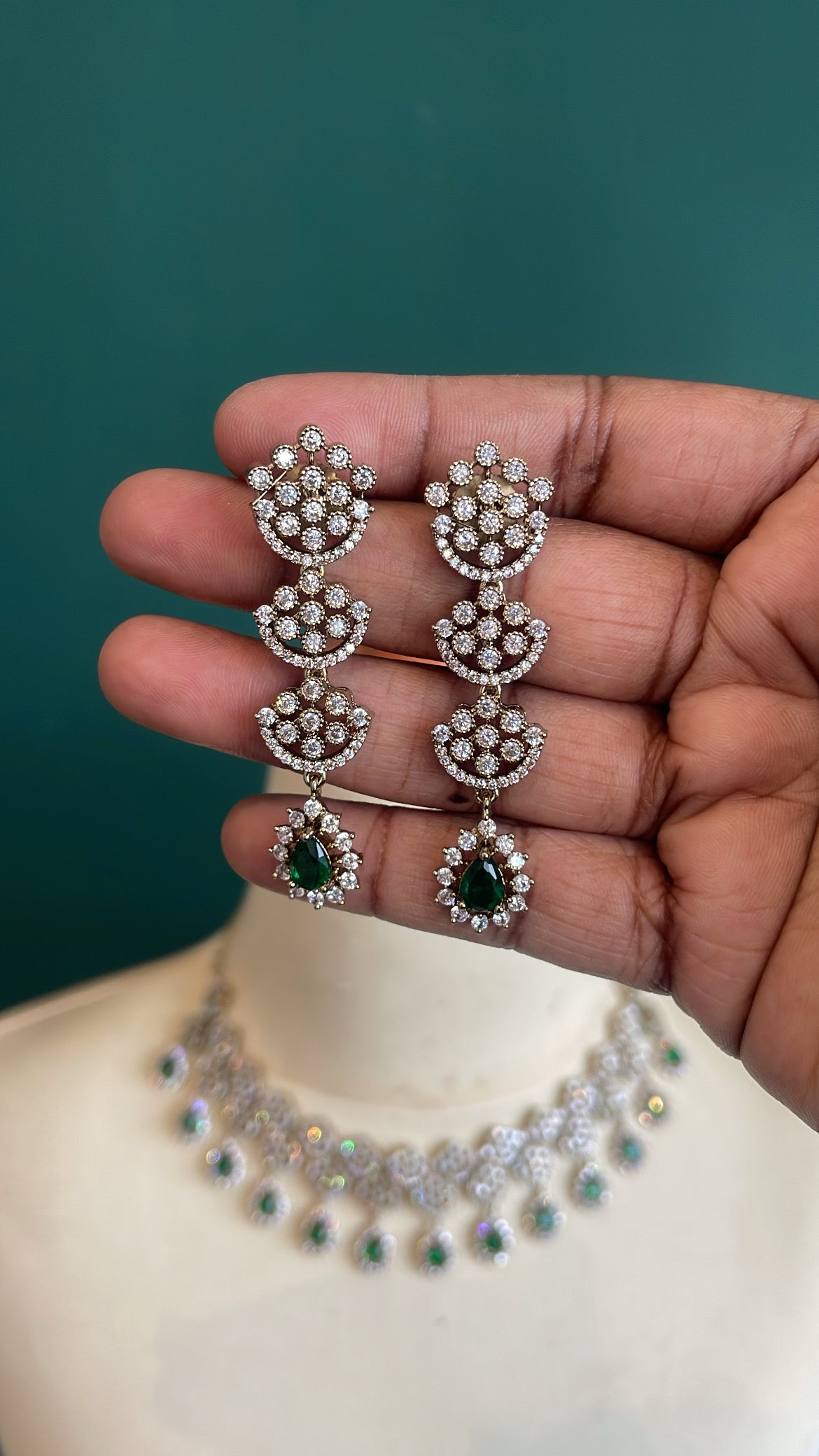 Premium Mehndi Polish Grand Ad Necklace Set