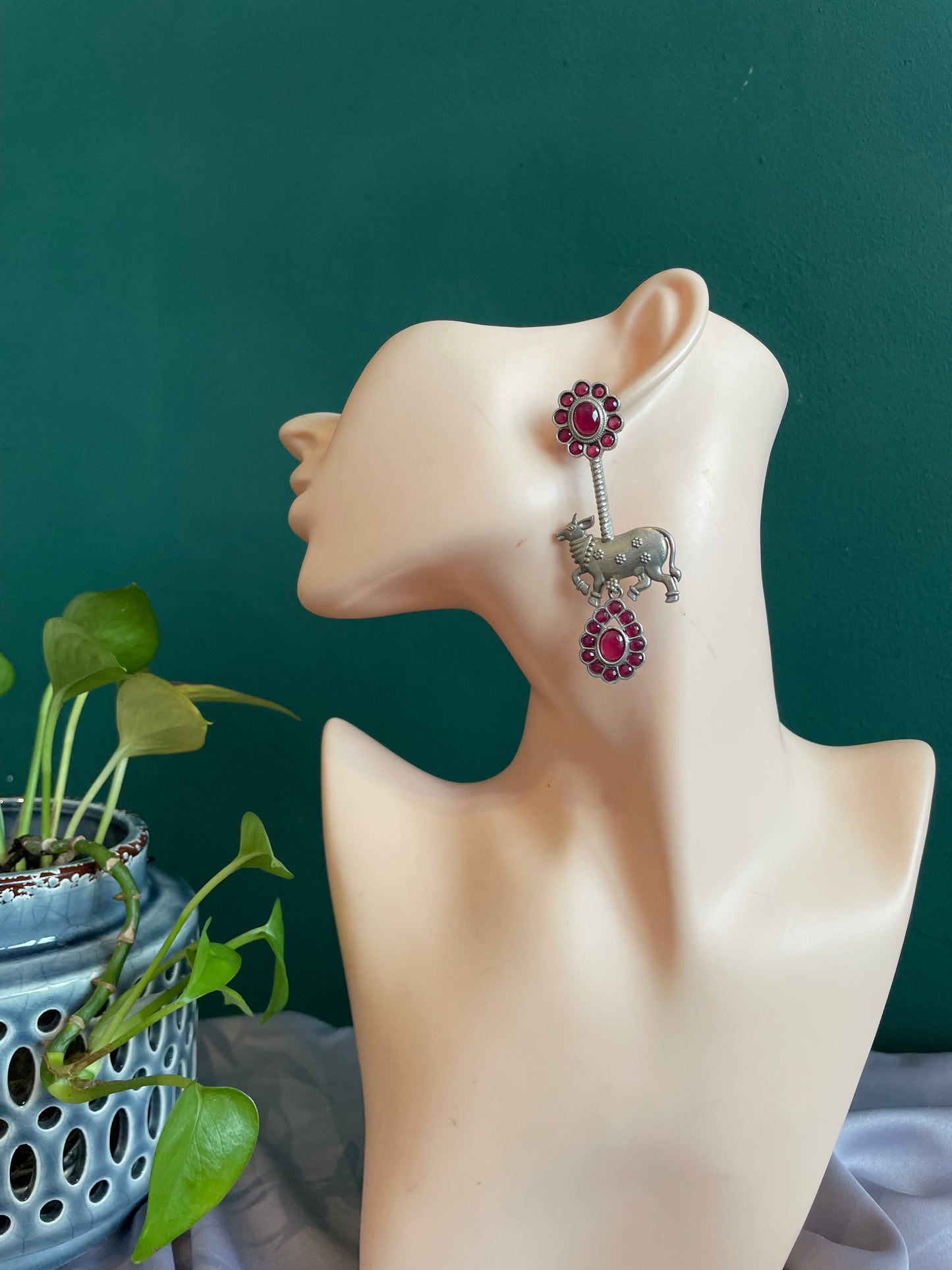 Nandi German Silver Danglers