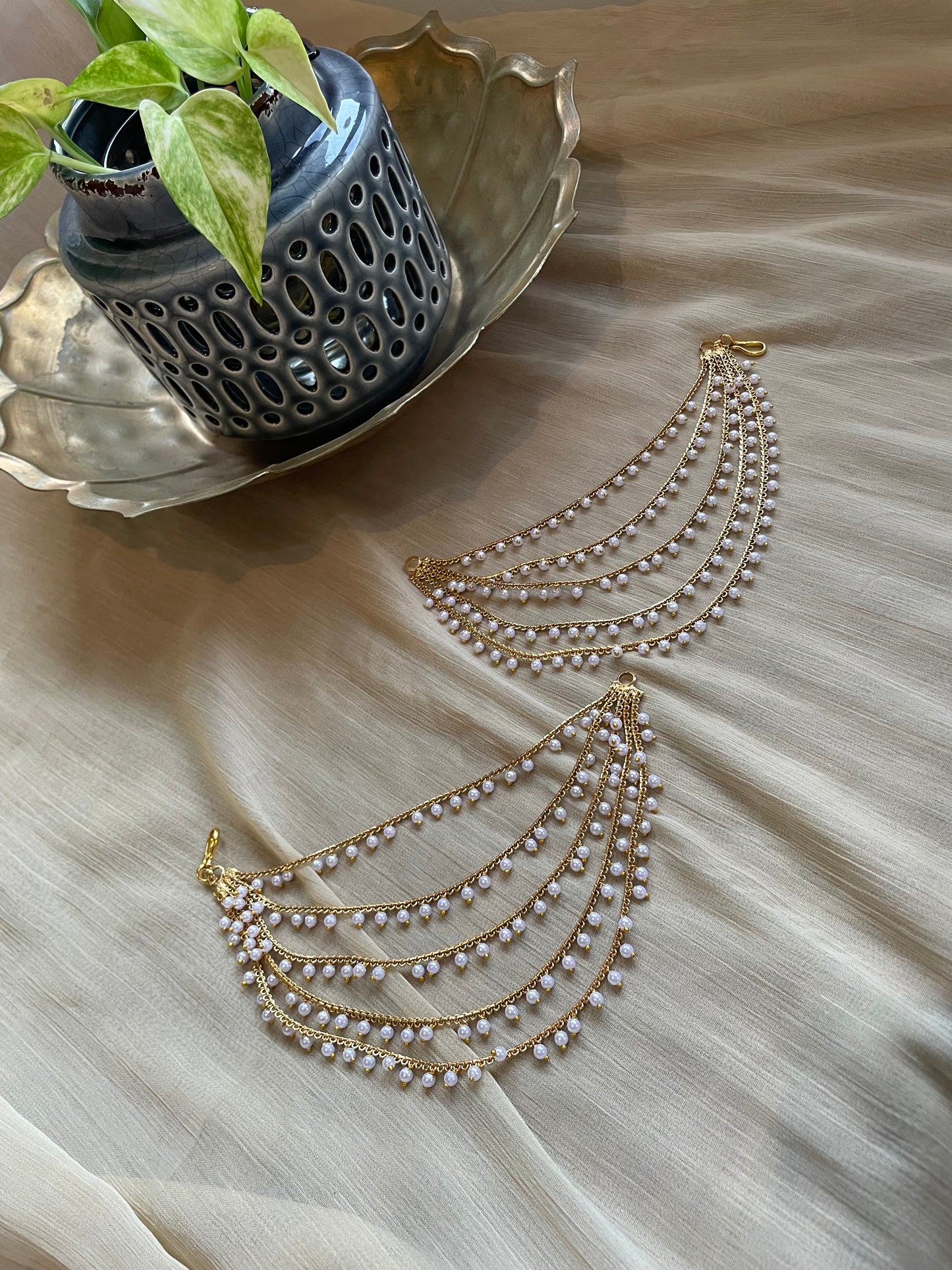 5 Layers Pearl Drop EarChain