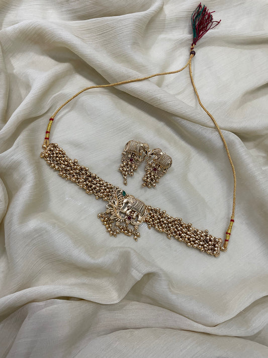 Antique Elephant Choker Set