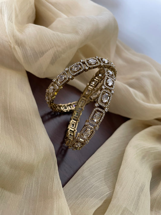 Premium AD Bangles (1 pair)
