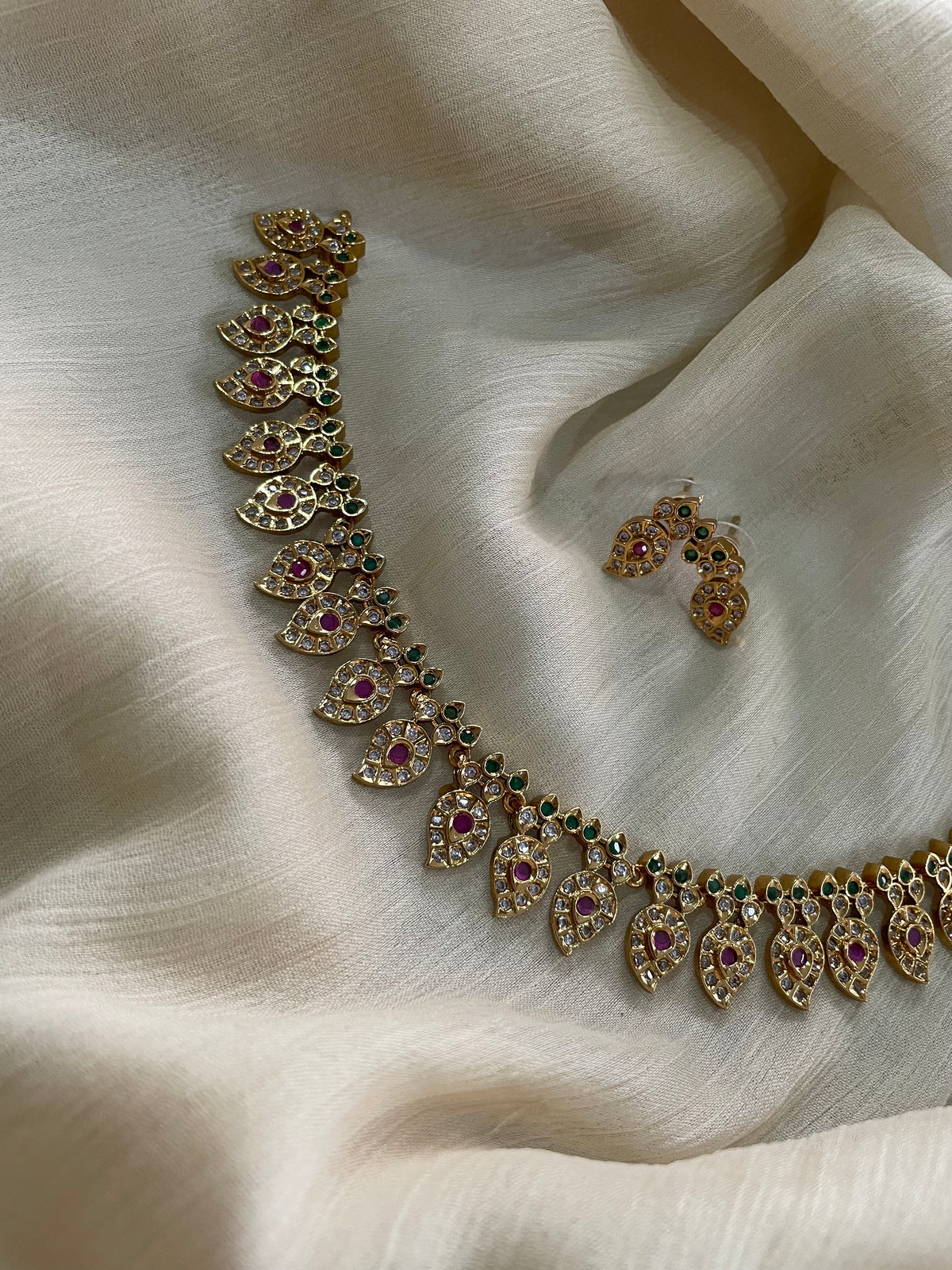 Classic Mango Design AD Necklace Set