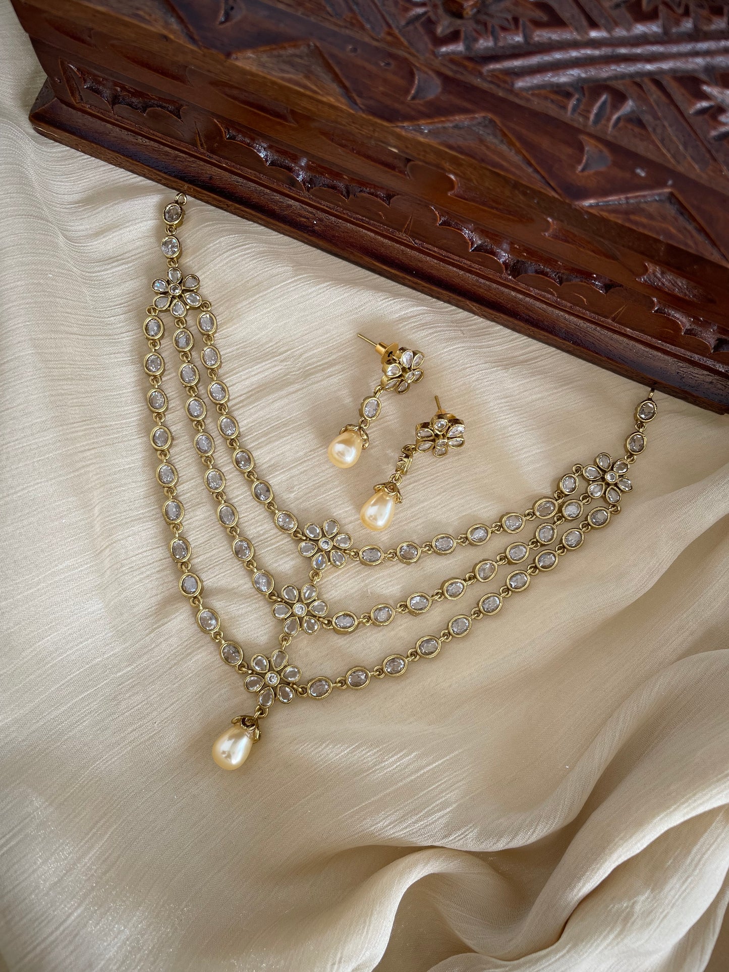 Premium Ad Triple Layer Neckace Set