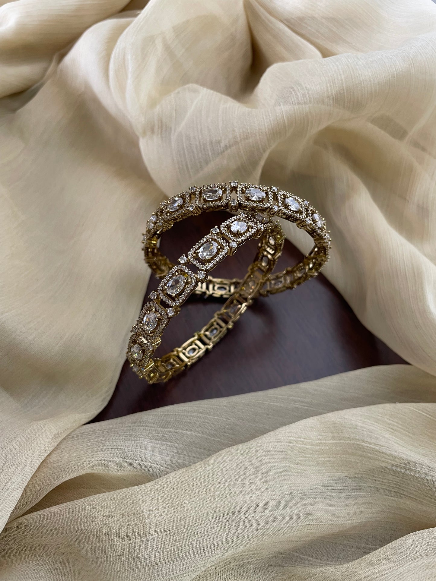Premium AD Bangles (1 pair)