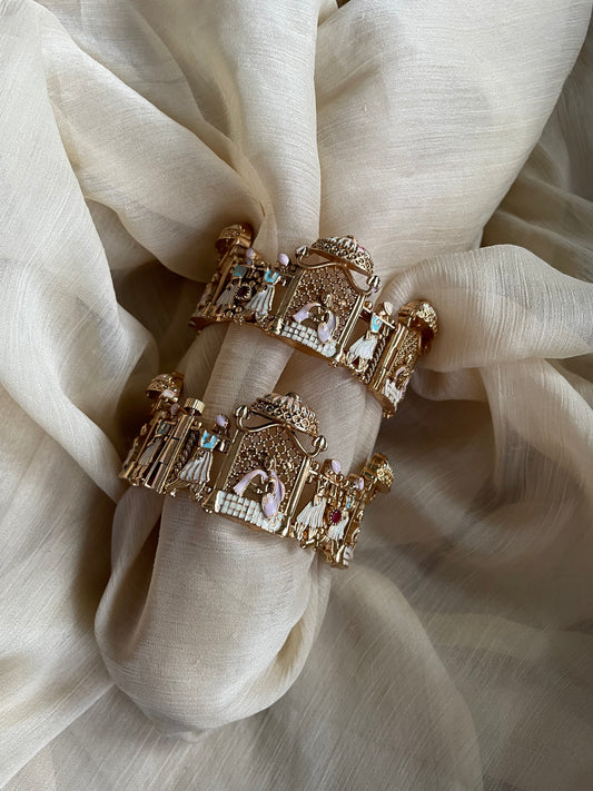 Bridal Tales Bangle Collection - Enamel Palakka