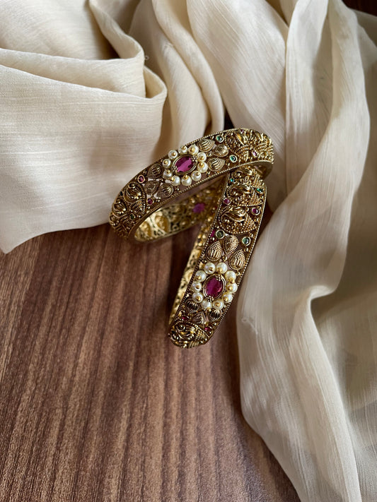 Ruby Pearl Heirloom Bangles (1 pair)