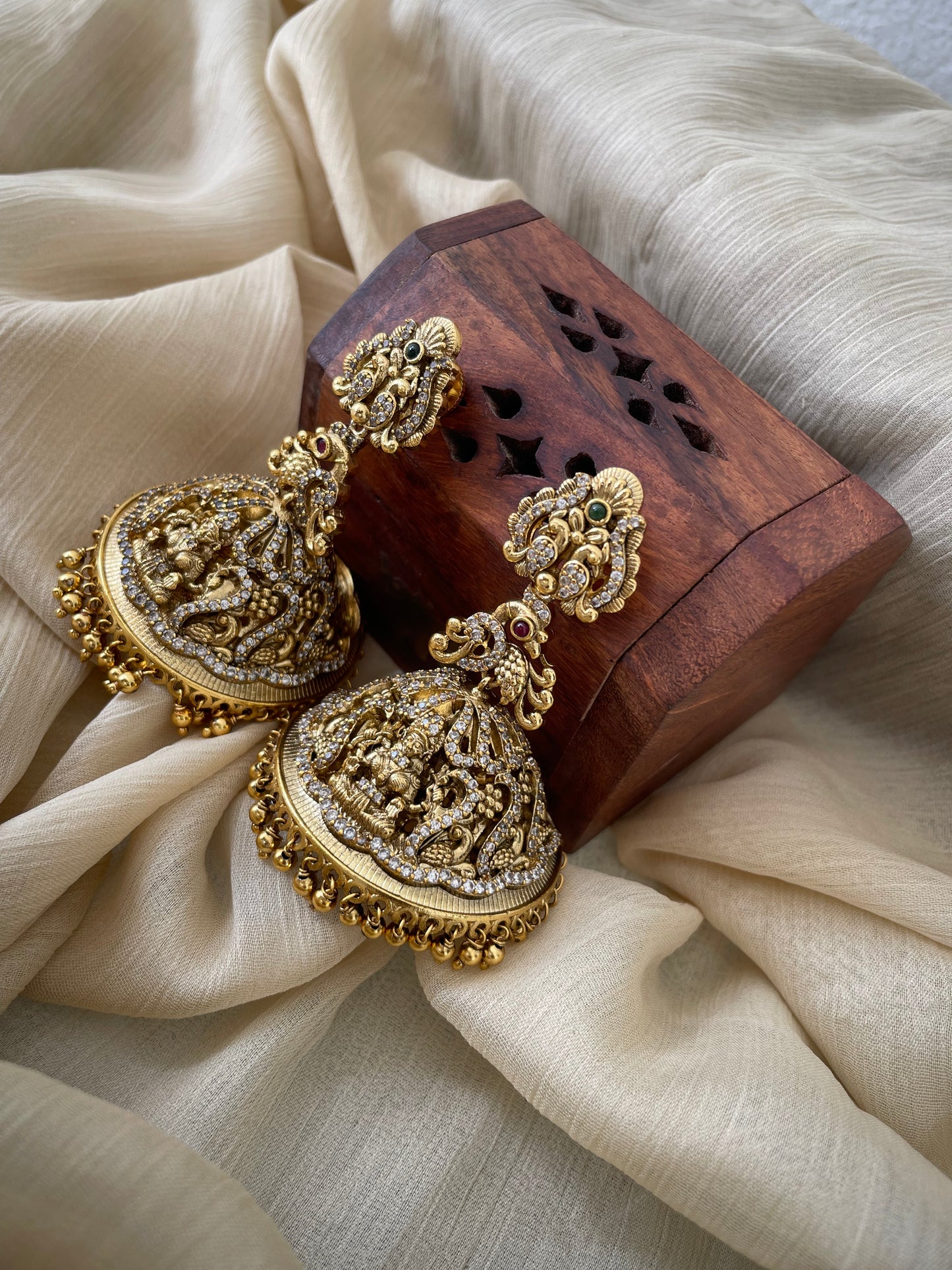 Premium Temple Nakshi Statement Jhumka